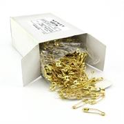 SAFETY PINS CURVED 27MM brass 1000 pcs/ box  50 boxes/ carton